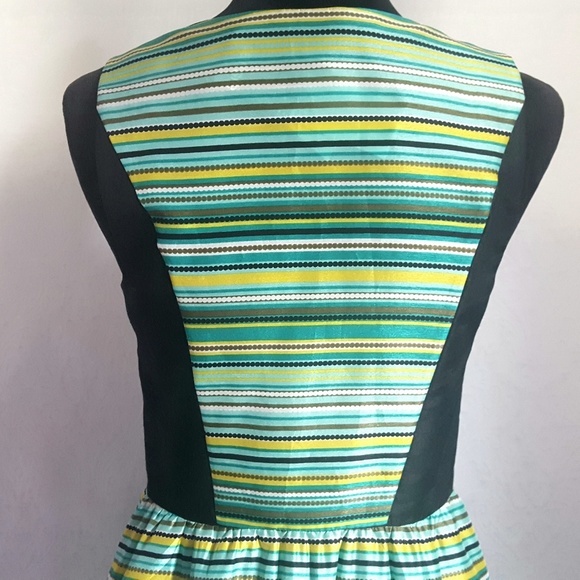 Kensie Dot Stripe Sleeveless Fit and Flare Dress - Picture 4 of 7